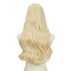 image:imageSARLA U Part Hair Extensions Dirty Blonde Full Head Clip in Synthetic Wave Curly Hairpiece Long 24 Inch for WomenBeach Blonde