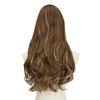 image:imageSARLA U Part Hair Extensions Dirty Blonde Full Head Clip in Synthetic Wave Curly Hairpiece Long 24 Inch for WomenBrunette  Ash Blonde