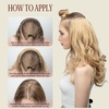 image:imageSARLA U Part Hair Extensions Dirty Blonde Full Head Clip in Synthetic Wave Curly Hairpiece Long 24 Inch for WomenDark Brown