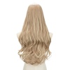 image:imageSARLA U Part Hair Extensions Dirty Blonde Full Head Clip in Synthetic Wave Curly Hairpiece Long 24 Inch for WomenDirty Blonde