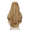 image:imageSARLA U Part Hair Extensions Dirty Blonde Full Head Clip in Synthetic Wave Curly Hairpiece Long 24 Inch for WomenHoney Blonde  Bleach Blonde
