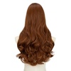 image:imageSARLA U Part Hair Extensions Dirty Blonde Full Head Clip in Synthetic Wave Curly Hairpiece Long 24 Inch for WomenLight Auburn