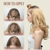 image:imageSARLA U Part Hair Extensions Dirty Blonde Full Head Clip in Synthetic Wave Curly Hairpiece Long 24 Inch for WomenPlatinum Blonde