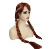 image:imageSARLA Womens Long Straight Platinum Blonde Wig with Bangs Synthetic Hair for Cosplay Party Halloween Costume 25 Inch Adult SizeAuburn