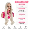 image:imageSARLA Womens Long Straight Platinum Blonde Wig with Bangs Synthetic Hair for Cosplay Party Halloween Costume 25 Inch Adult SizeLight Blonde 2