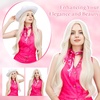 image:imageSARLA Womens Long Straight Platinum Blonde Wig with Bangs Synthetic Hair for Cosplay Party Halloween Costume 25 Inch Adult SizeLight Blonde 2