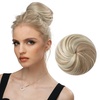 image:imageSARLA Dark Brown Hair Buns Extension Drawstring Updo Donut Chignon Straight Synthetic Fake Ballet Bun for Women Lady 1 PcsDirty Blonde