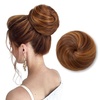 image:imageSARLA Dark Brown Hair Buns Extension Drawstring Updo Donut Chignon Straight Synthetic Fake Ballet Bun for Women Lady 1 PcsTizian Red