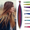 image:imageSARLA Feather Hair Extensions Kit Synthetic 16 Inch 100 Pcs Itip Hair Feathers for Women 10 Mixed Colors with Plier Hook Beads Heat Friendly Fiber50 pieces No tools