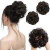 image:imageSARLA Messy Hair Bun Hair Pieces Curly Synthetic Updo Fake Scrunchies Ponytail Extension for Women Dirty Blonde 1PCS2PCSBlack Brown