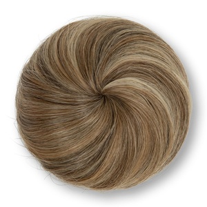 image:imageSARLA Dark Brown Hair Buns Extension Drawstring Updo Donut Chignon Straight Synthetic Fake Ballet Bun for Women Lady 1 PcsSandy Brunette